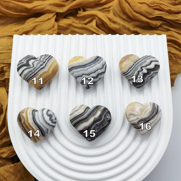 Coffee Calcite Heart Crystal Carving Grounding Crystals - Picture 10 of 10